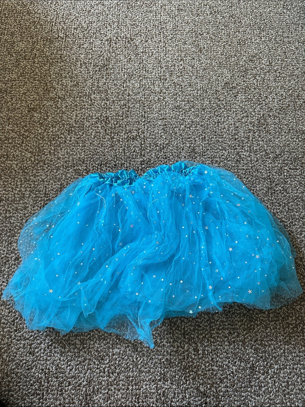 Blue Tulle Star-Print Women's Skirt with lights costume